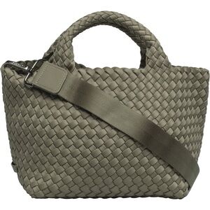 Naghedi St. Barths Petit Tote Crossbody Bag Olea Sage Green Neoprene NEW